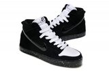 Nike耐克Dunk板鞋 2012新款高帮黑白 男