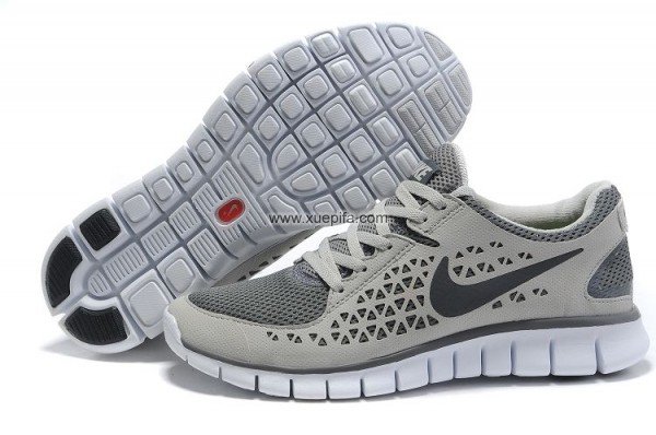 Nike耐克赤足跑鞋 2011新款free run 灰色 男