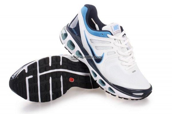 Nike耐克Air max跑鞋 2010网面 白蓝 男