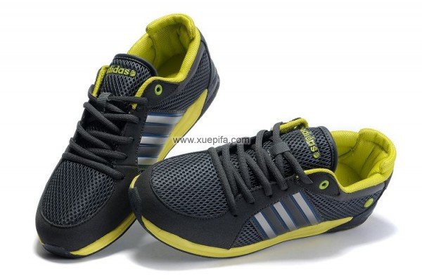 Adidas阿迪三叶草清风跑步鞋 2011新款碳灰绿 男