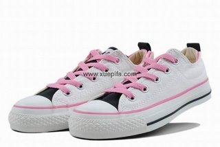 Converse匡威经典帆布 2011新款双层白粉低帮 女