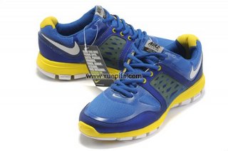 Nike耐克赤足跑鞋 2012新款全能训练蓝黄 女