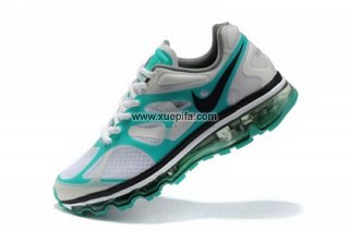 Nike耐克Air max跑鞋 2012全掌气撑白湖水月 男