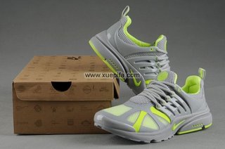 Nike耐克耐克王跑鞋 2012新款四代网布浅灰黄 男