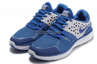 Nike耐克登月跑鞋 2012二代鸟巢冠希柏芝蓝白色 男