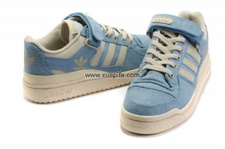 Adidas阿迪三叶草Forumlors板鞋 2012环保adiColor Mens FORUM LO牛仔兰 男女