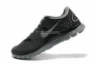 Nike耐克赤足跑鞋 2012新款4.0 V2自如驰骋黑灰 男