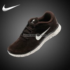 Nike耐克赤足跑鞋 秋冬新款3 Leather深棕白 男女